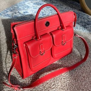 Dooney & Bourke double pocket tote - red